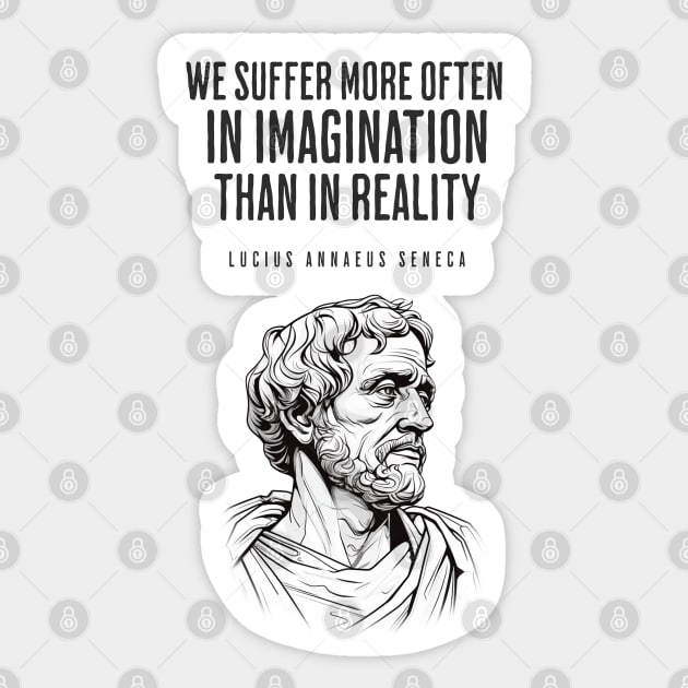 Lucius Annaeus Seneca Quote Sticker by Stoic King